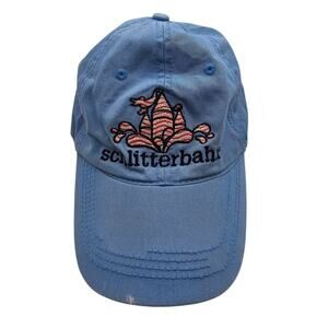 Schlitterbahn Womens Strapback Baseball Hat Cap Embroidered Pink Blue